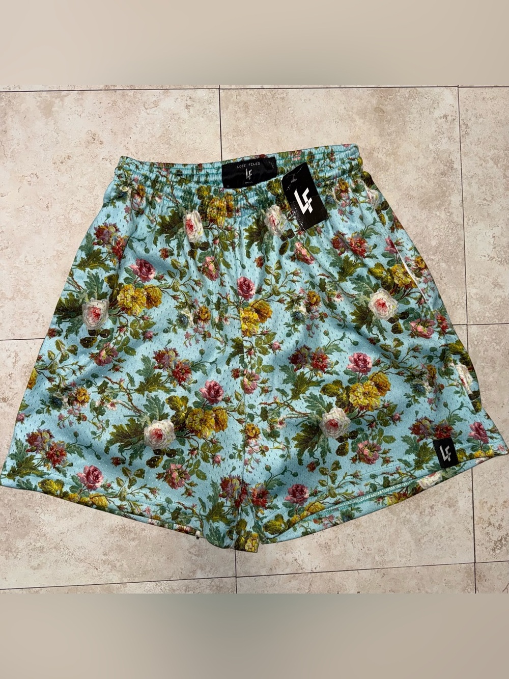 New with tags Lost Files Men's Floral Athletic Shorts Small